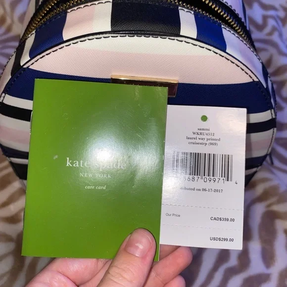 Kate Spade Mini Backpack - Laurel Way Print - Picture 2 of 5